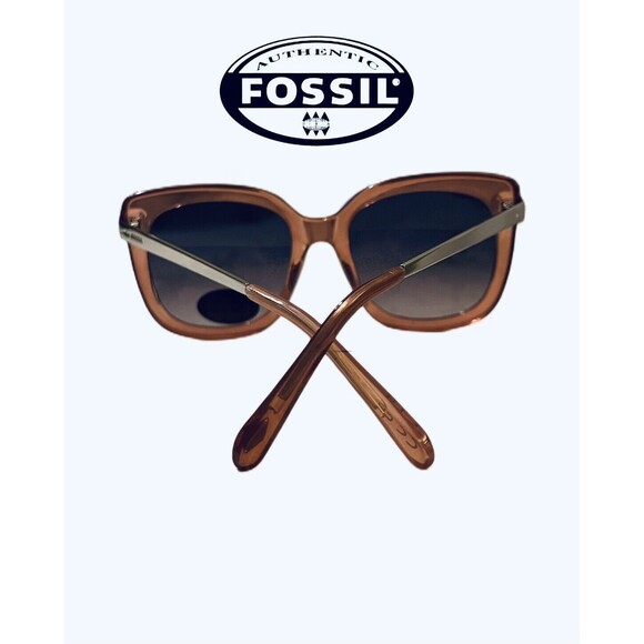 New "Fossil" FW215 Rose Smoke/Gray Lens Women’s Sunglasses Silver Frame, NWT - Picture 3 of 5